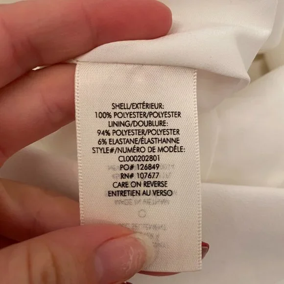 NWT Alice + Olivia Kyrie White Tuxedo Skort Romper - Size 2 - Picture 12 of 13